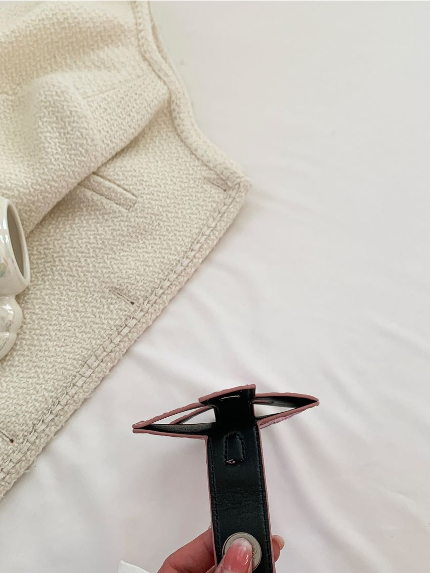 Letter Design Crocodile Embossed Phone Wallet Chain