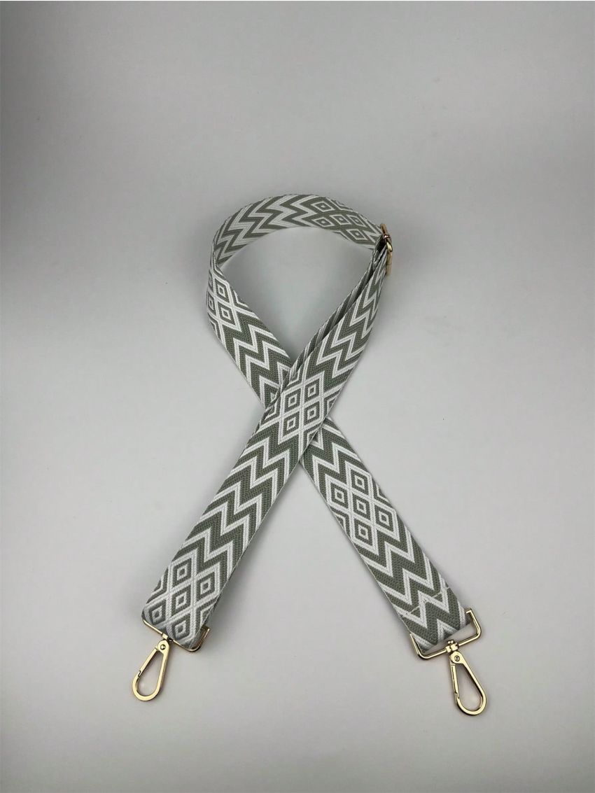Geometric Pattern Bag Strap Buckle Decor Adjustable