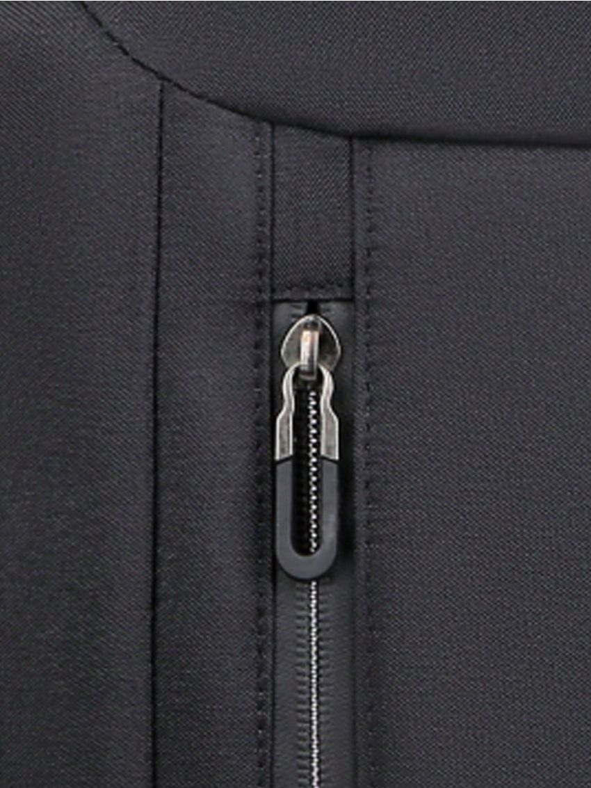 Business Casual Men Receive Nylon Solid Color Large Capacity Backpack With USB Port Camping Bag