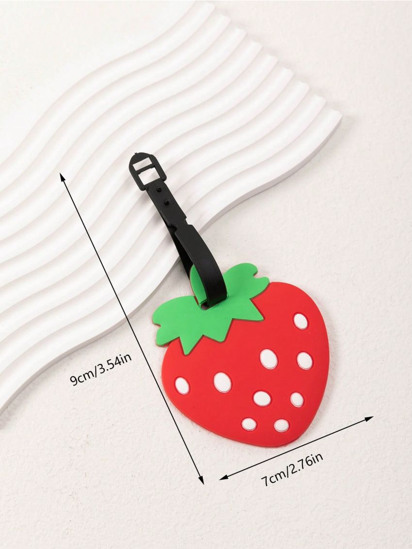 Strawberry Decor Luggage Tag Silicone