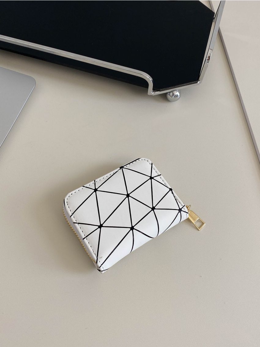 Geometric Pattern Card Holder PU