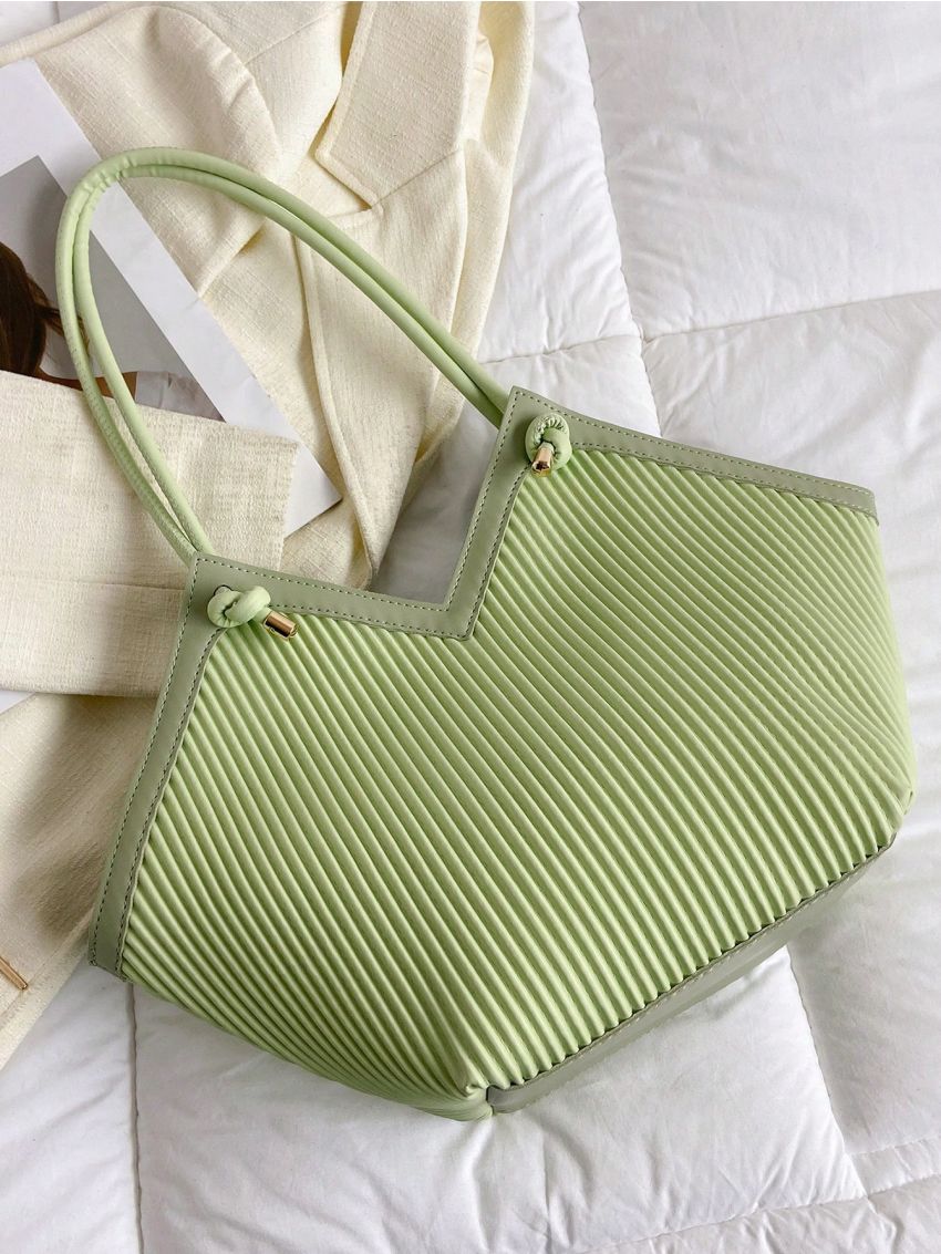 Contrast Binding Novelty Bag Patch Detail PU