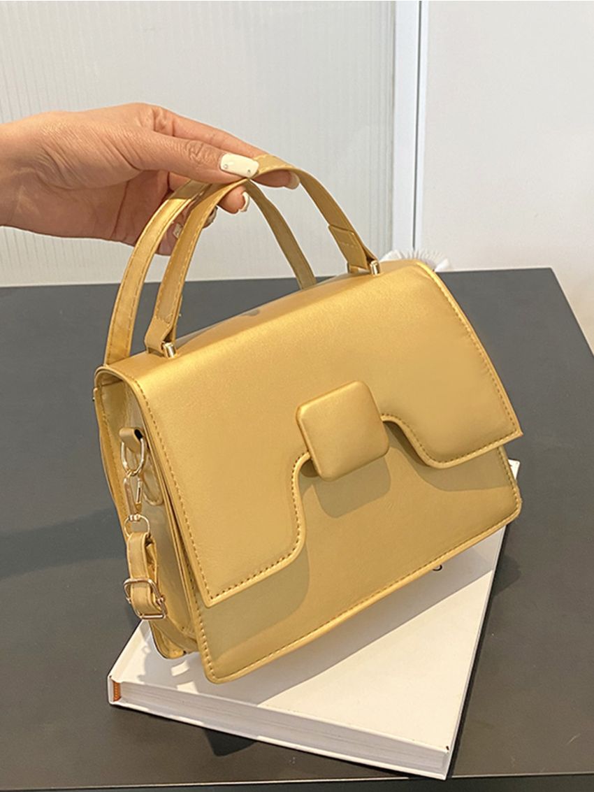 Flap Square Bag PU Minimalist