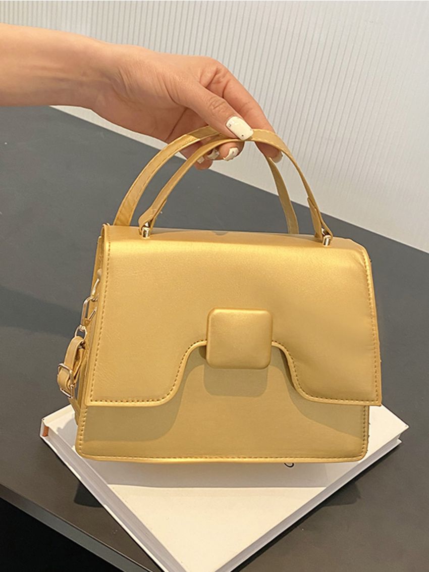 Flap Square Bag PU Minimalist