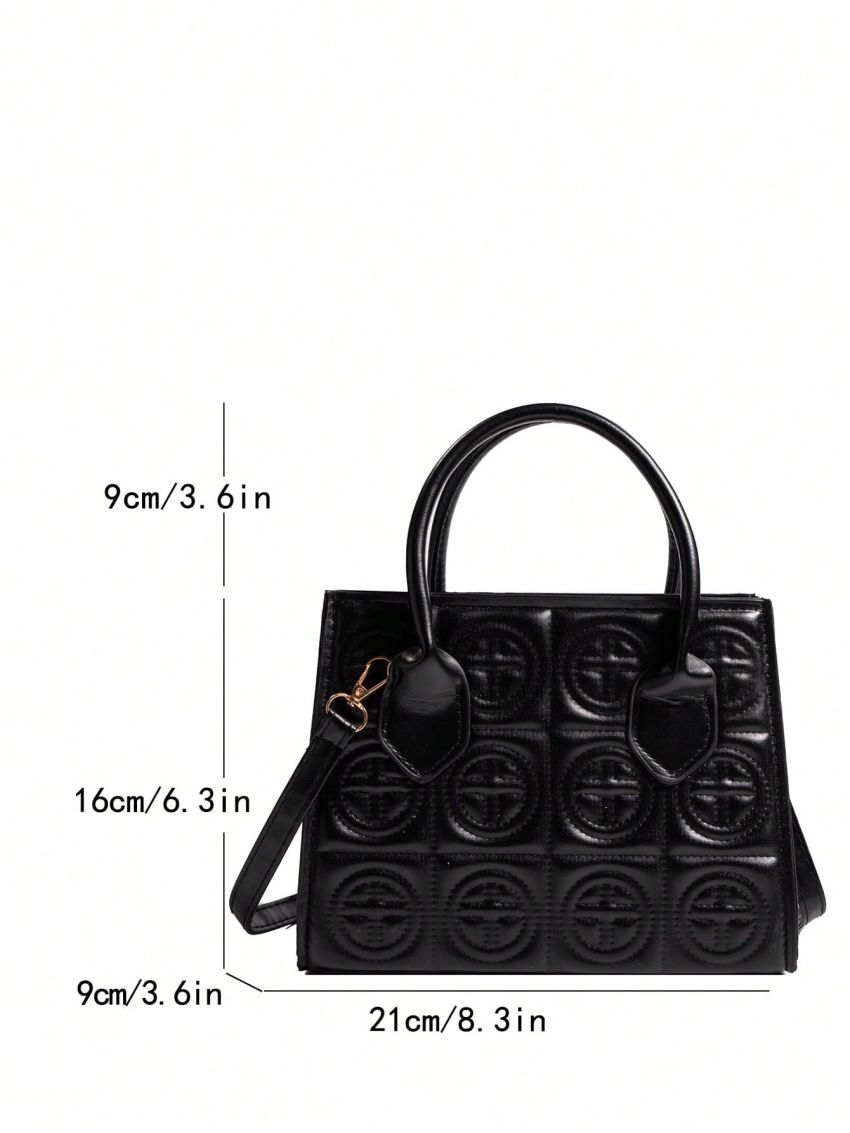 Small Square Bag Double Handle Quilted