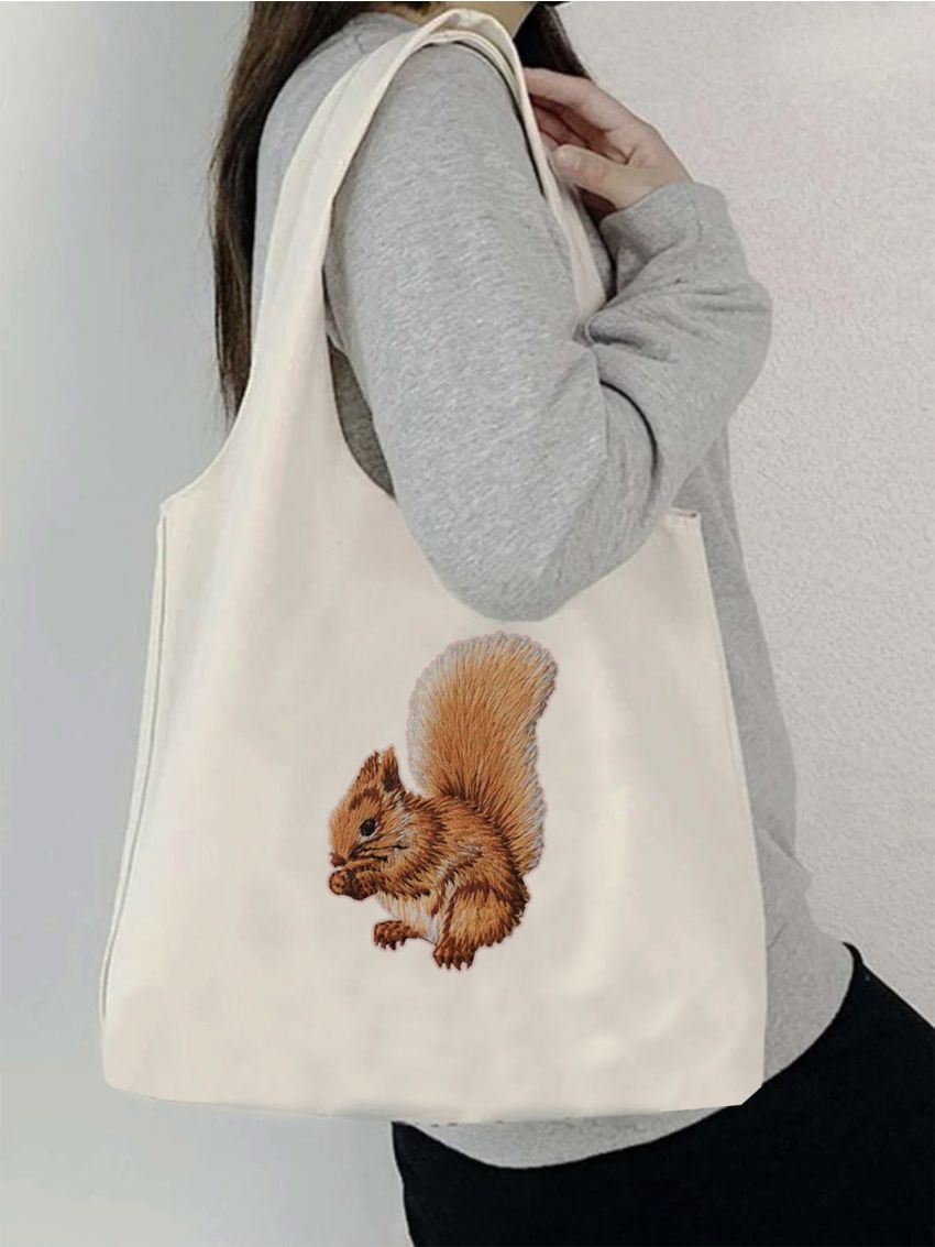 Small Shopper Bag Cartoon Print Double Handle