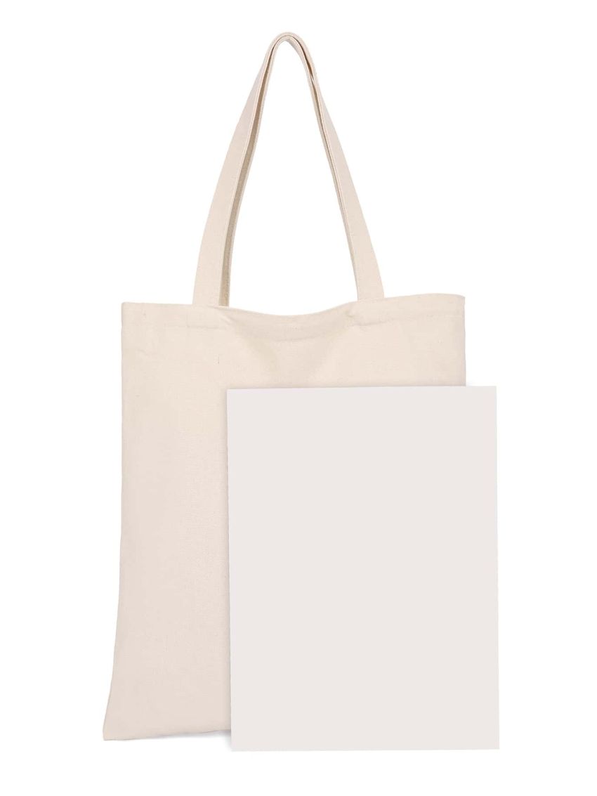Small Shopper Bag Double Handle Cartoon Print