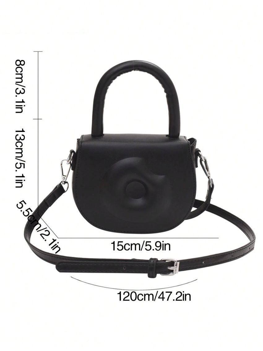 Minimalist Saddle Bag Mini Flap Black