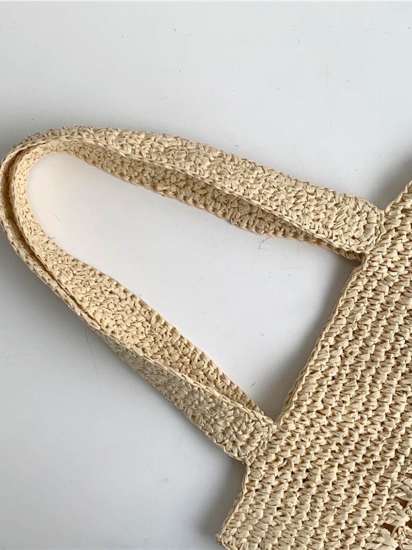 Minimalist Straw Bag Medium Vacation