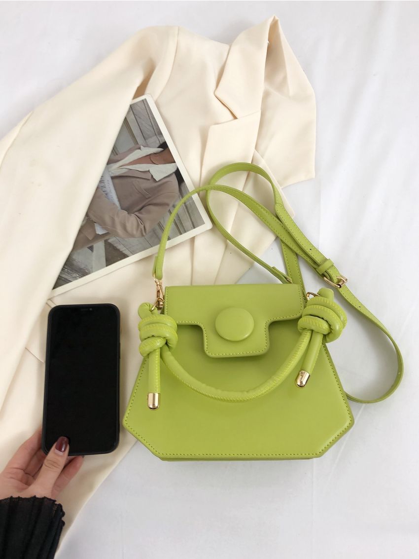 Minimalist Novelty Bag Small Flap Green