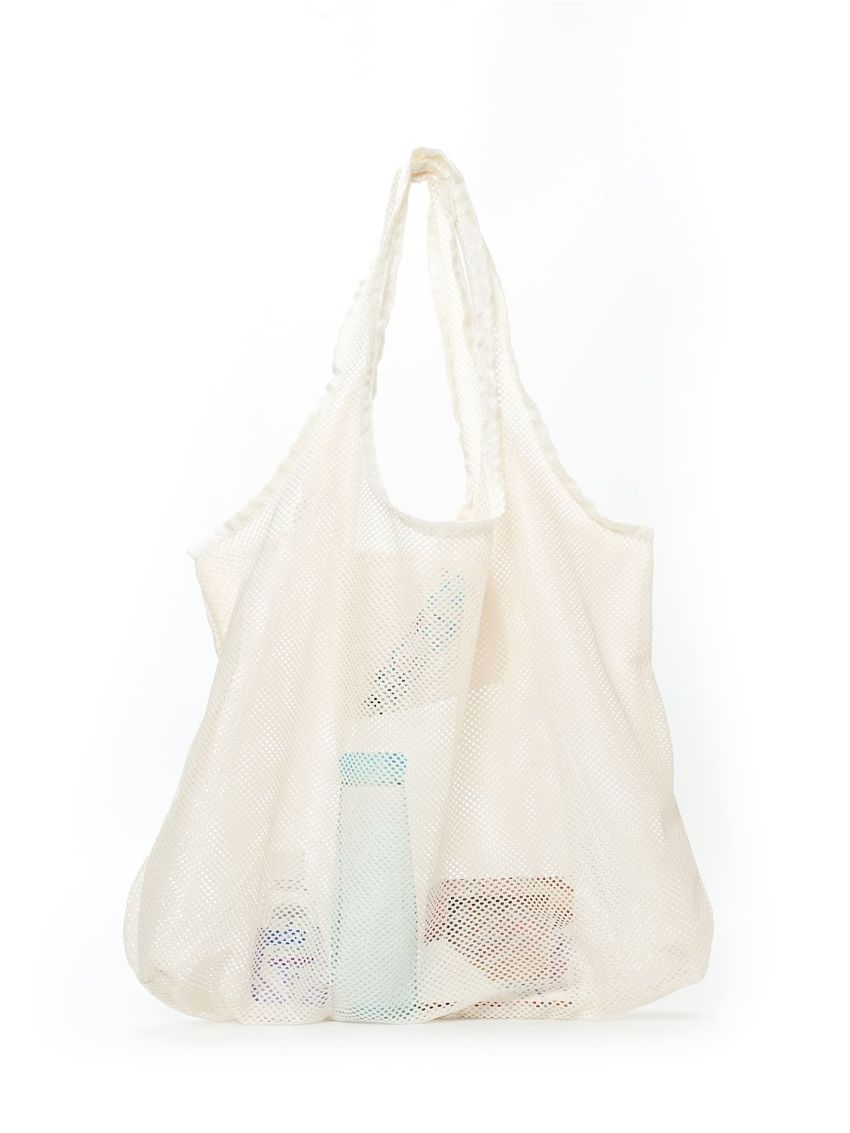Minimalist Beach Bag Mesh Oversized For Shopping