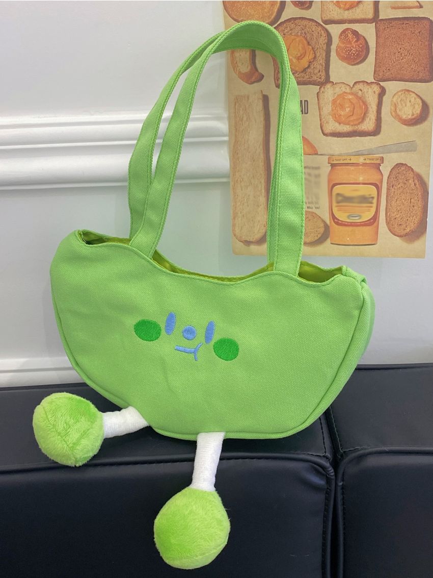 Medium Novelty Bag Green Cute Double Handle For Daily