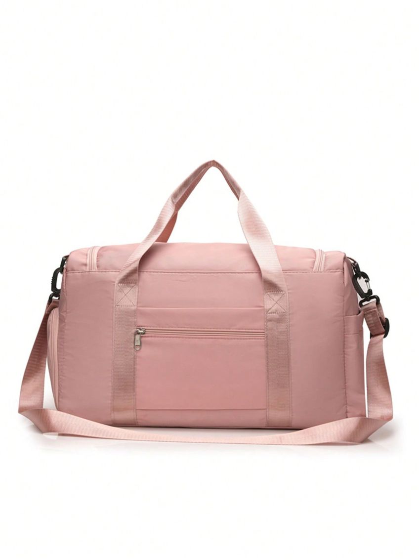 Letter Pattern Duffel Bag Double Handle Gym Bag For Sport & Travel