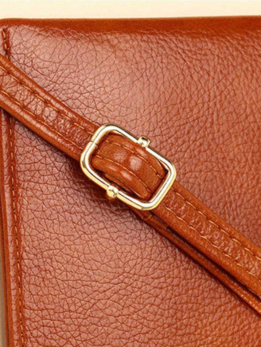 Mini Square Bag Studded Detail Litchi Embossed Vintage