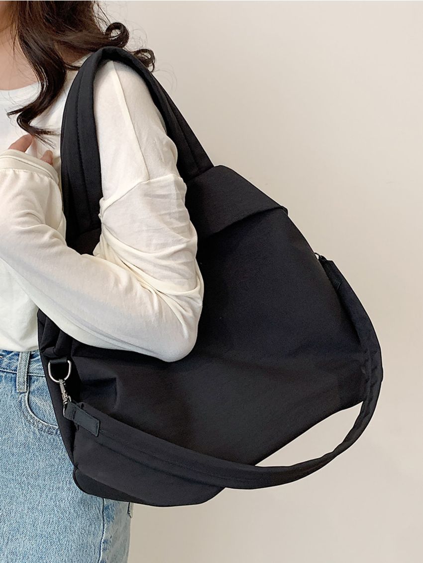 Large Shopper Bag Minimalist Black