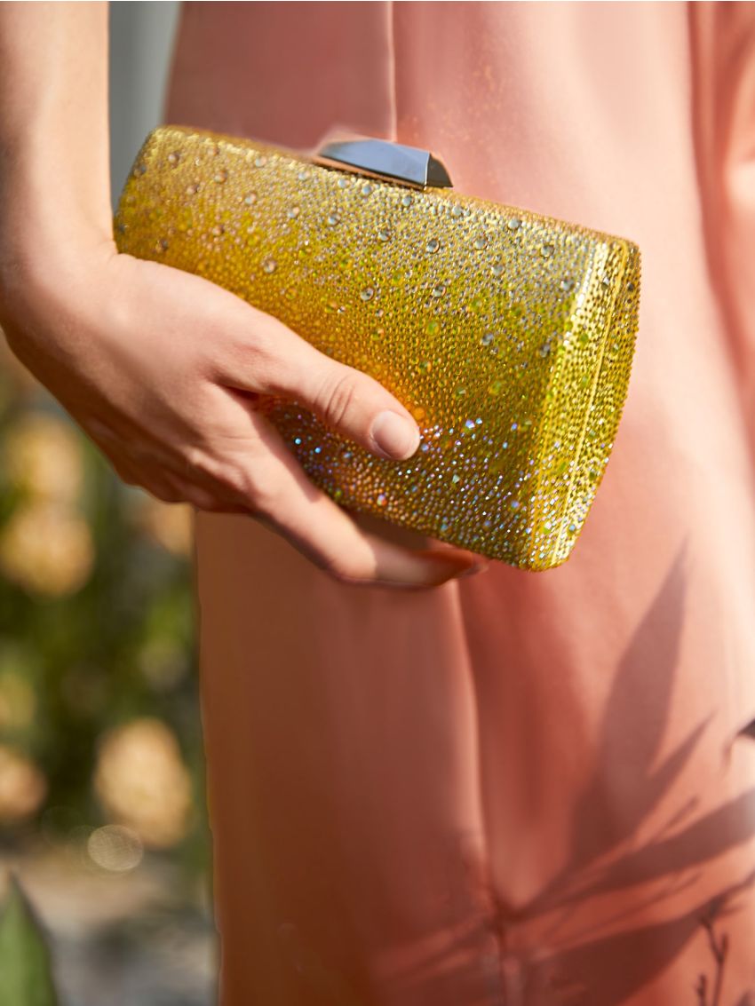 PREMIUM OMBRE RHINESTONE CLUTCH BAG