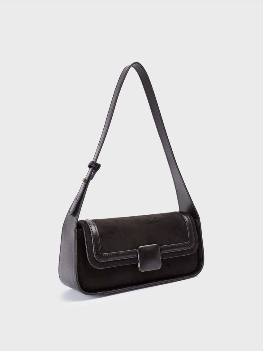 Minimalist Flap Baguette Bag Elegant