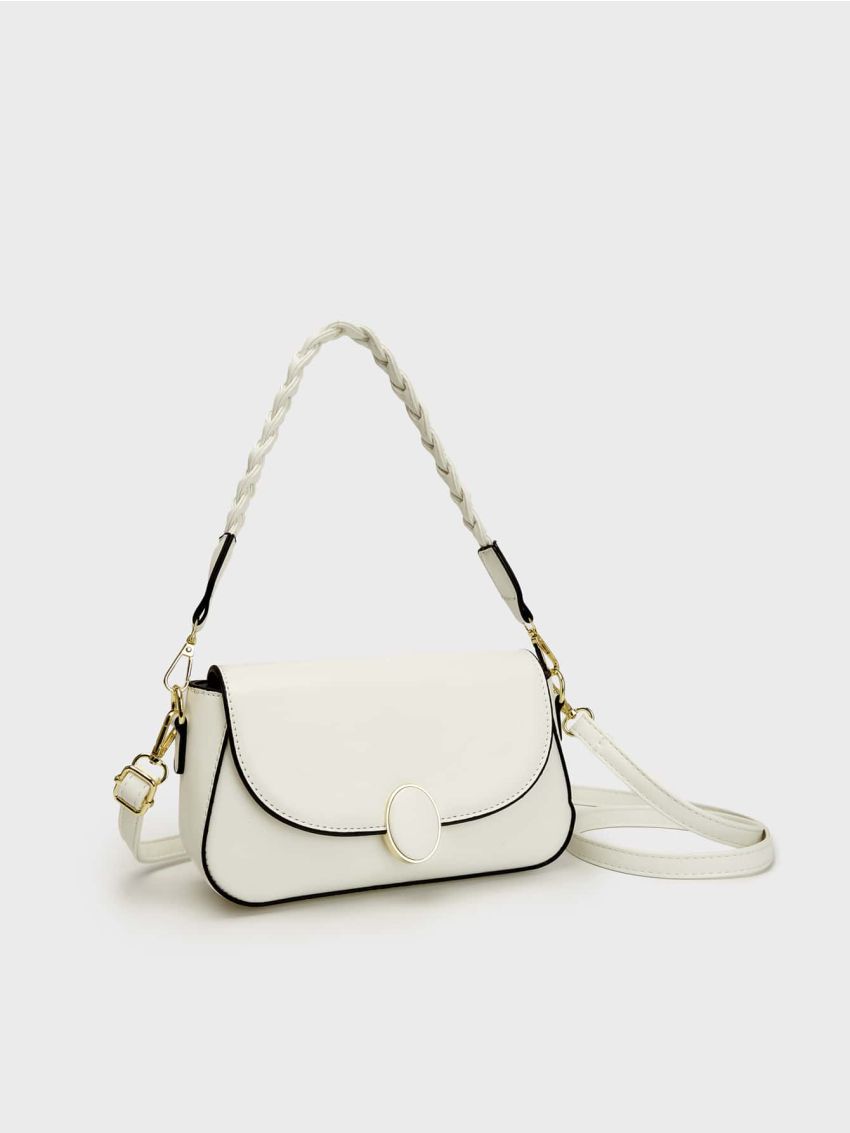 Minimalist Square Bag Small Flap Black