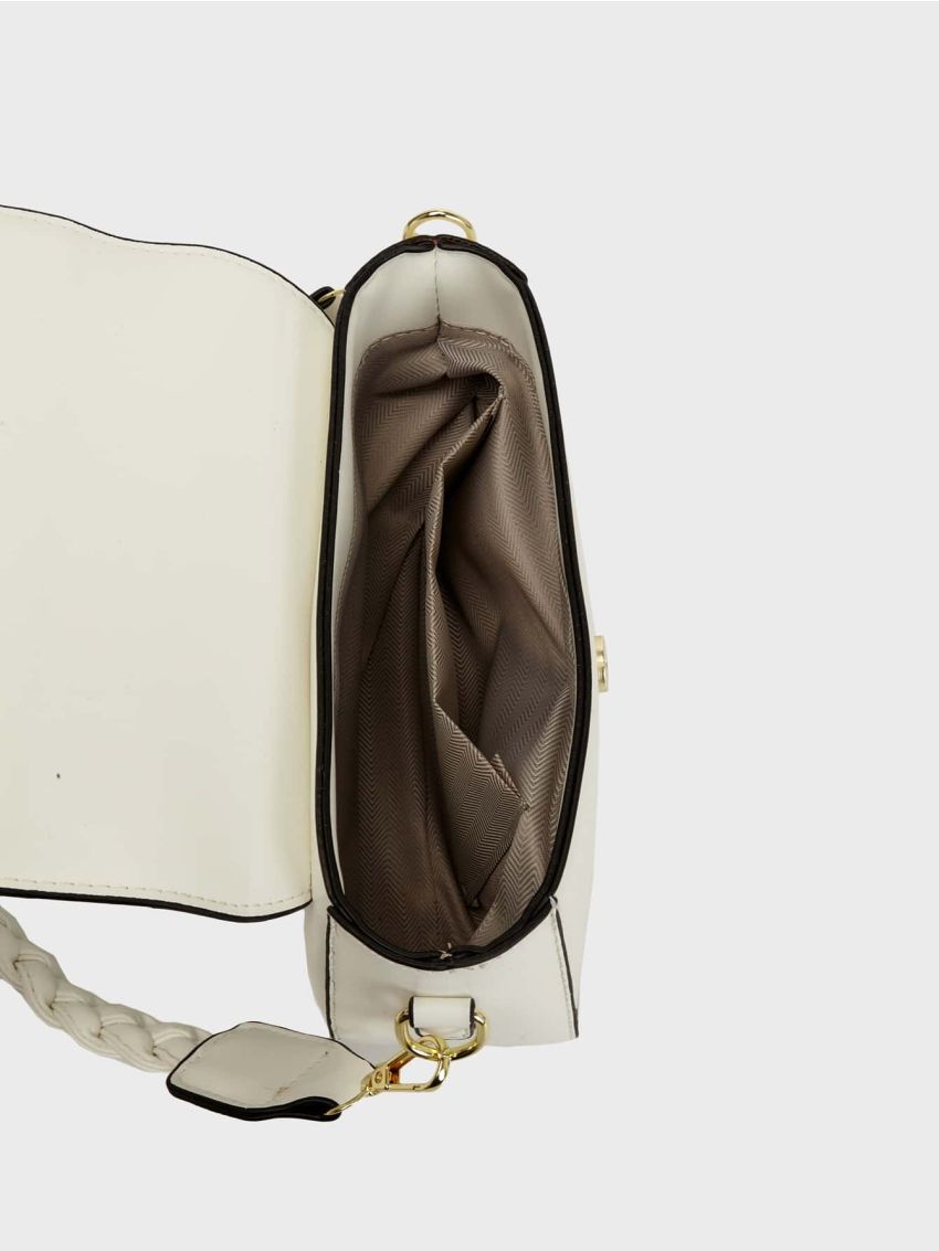 Minimalist Square Bag Small Flap Black