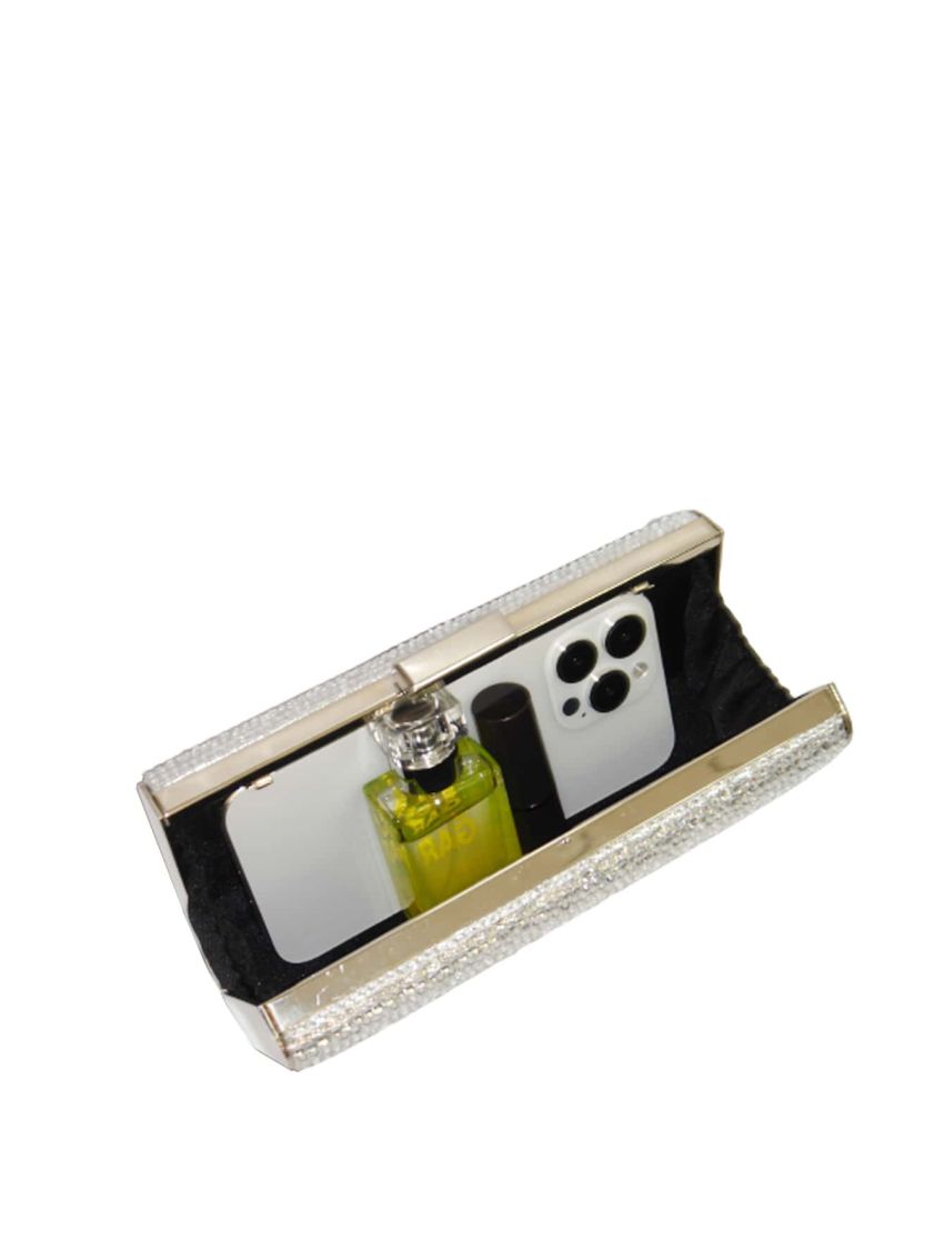 Small Box Bag Glitter Rhinestone Decor