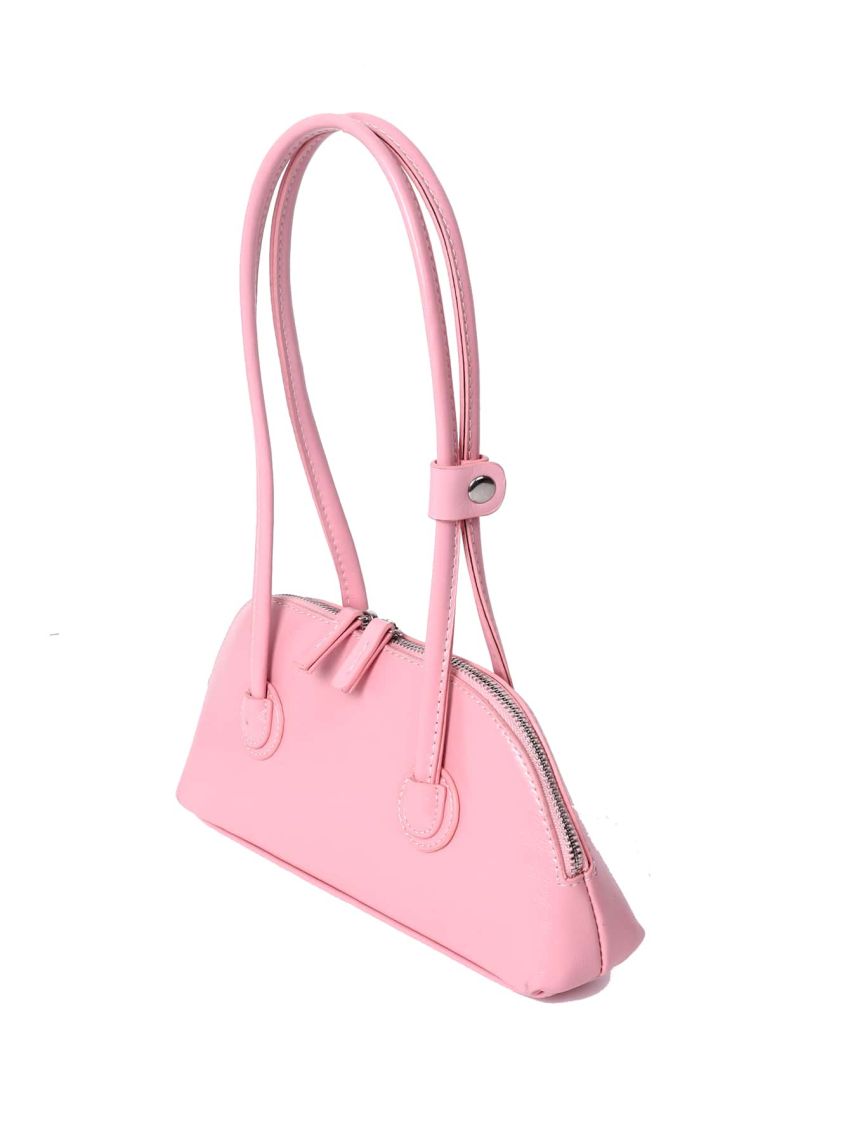 Medium Baguette Bag Solid Color Double Handle