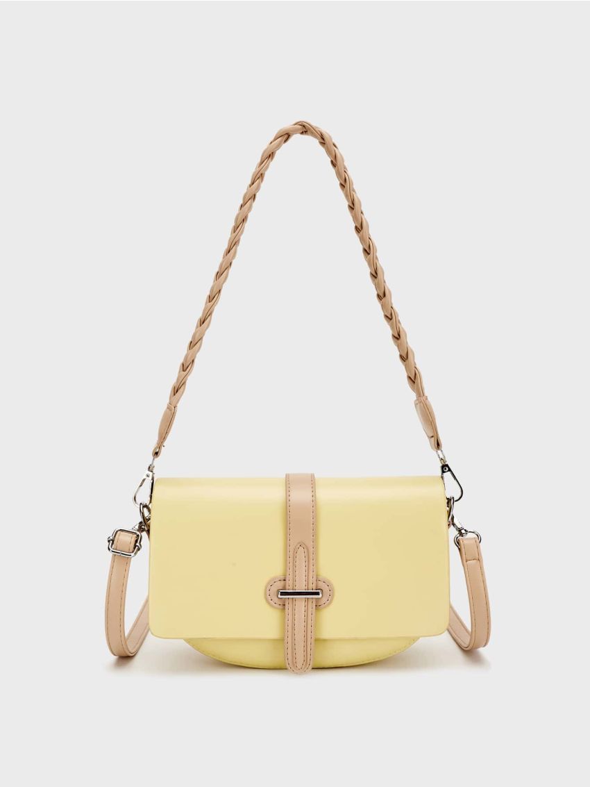 Small Saddle Bag Colorblock Flap Design