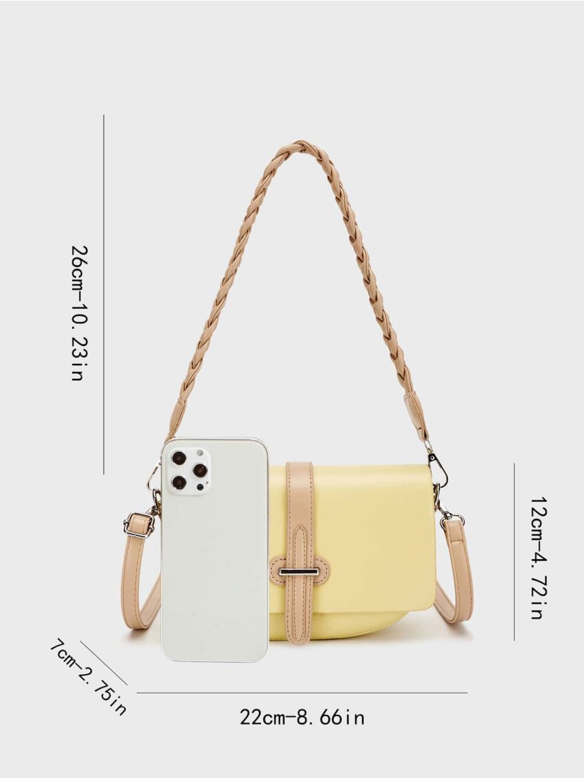 Small Saddle Bag Colorblock Flap Design