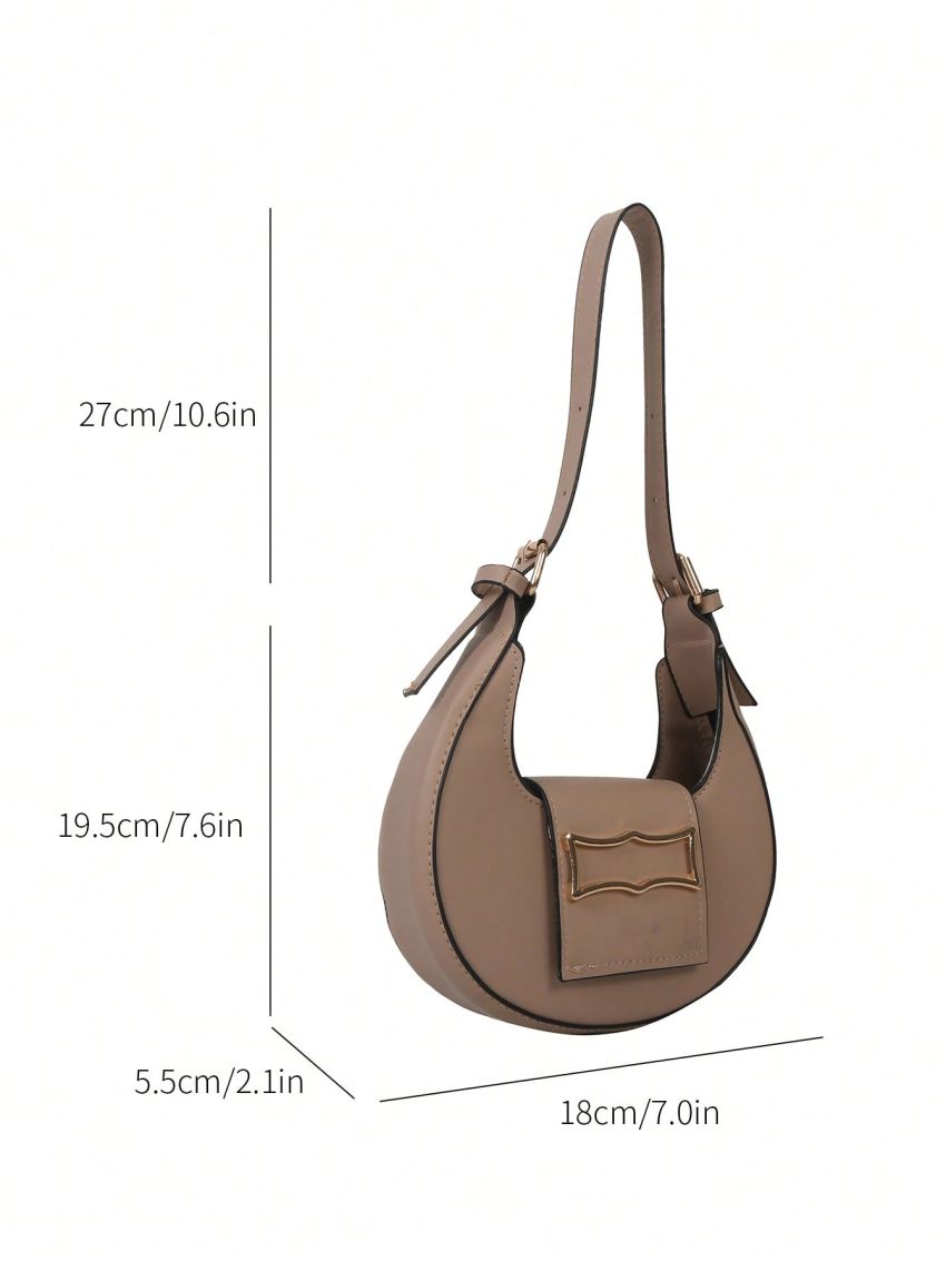 Mini Hobo Bag Metal Decor