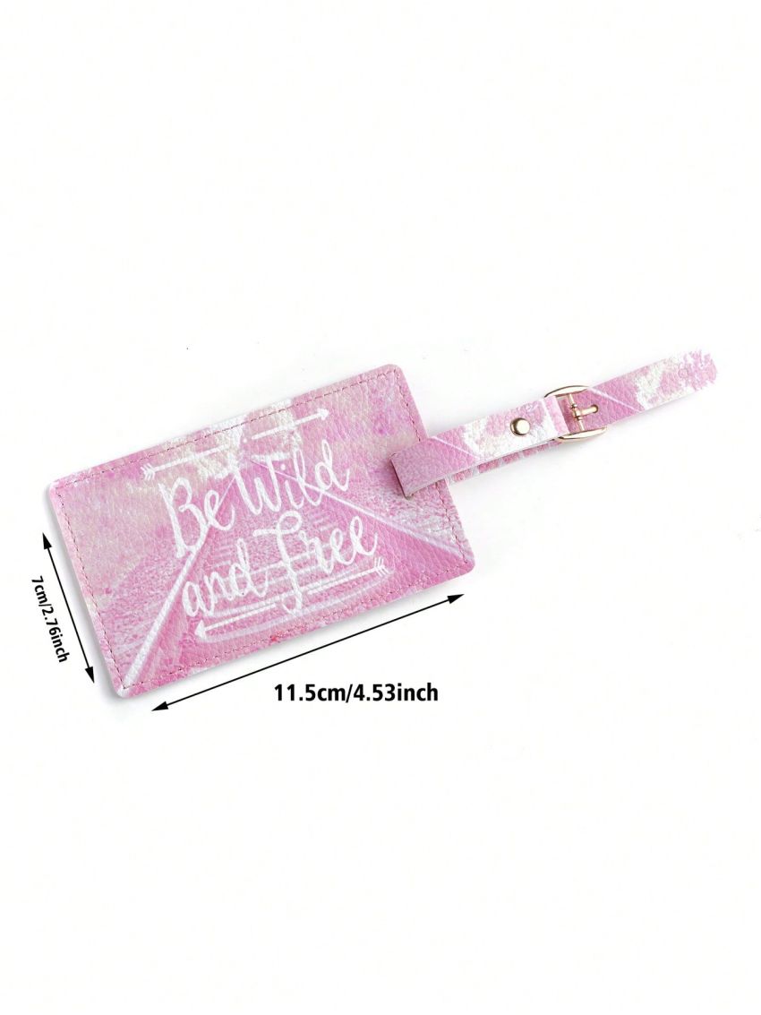 1pc Pu Luggage Tags Suitcase Id Address Name Holder Baggage Tag Label Travel Accessories Luggage Tag