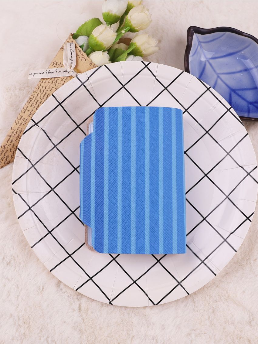 Stripe Pattern Card Holder Fold Over Multi-Card Card Organizer for Storage Credit Cards