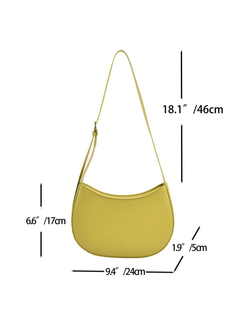 Minimalist Hobo Bag Small Adjustable Strap Green