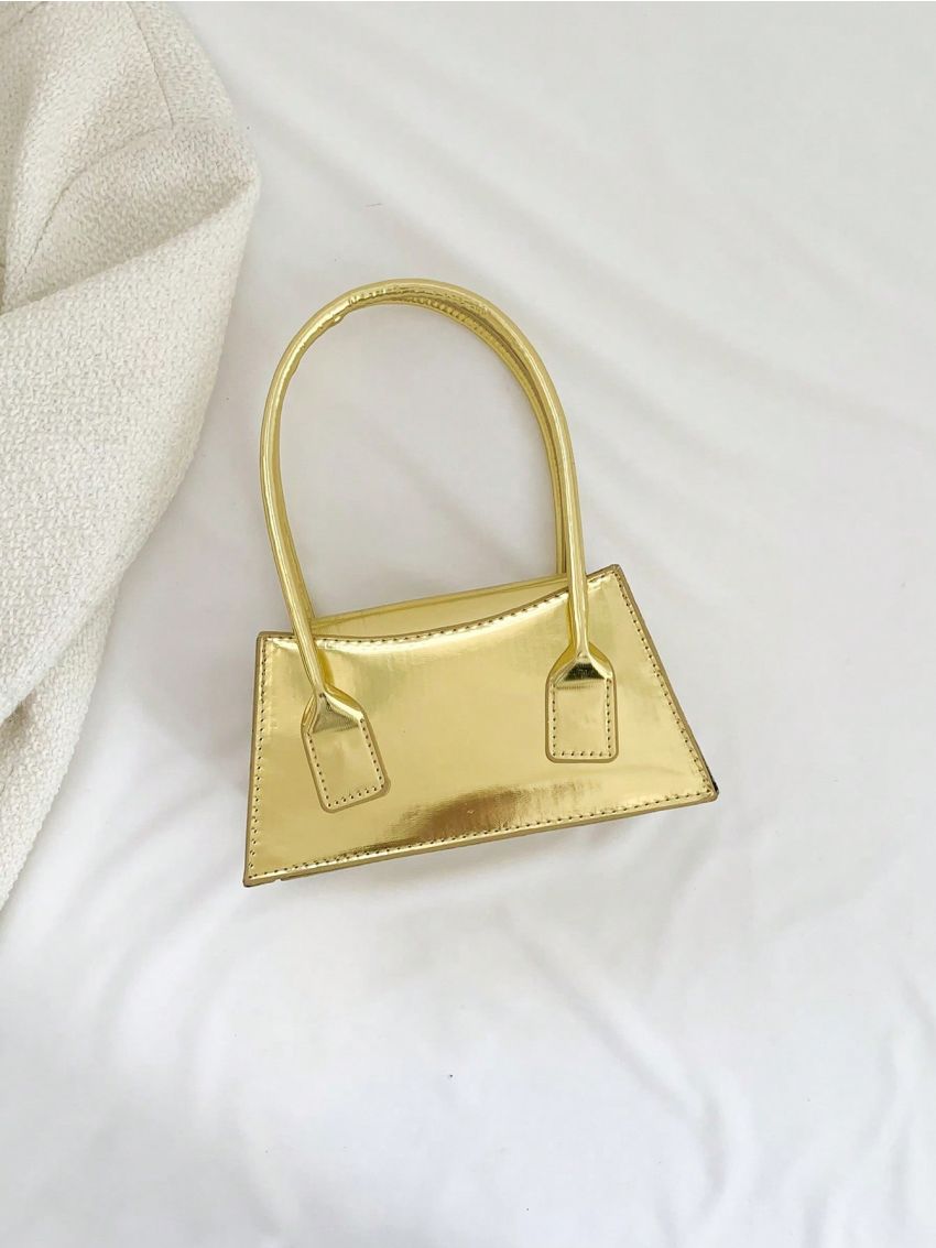 Letter Graphic Square Bag Small Metallic Funky