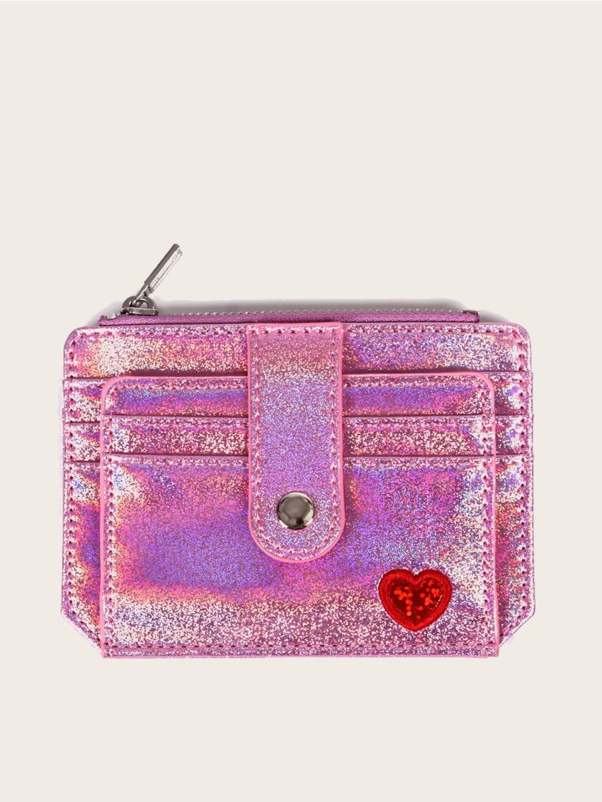 Holographic Card Holder Letter Graphic Funky