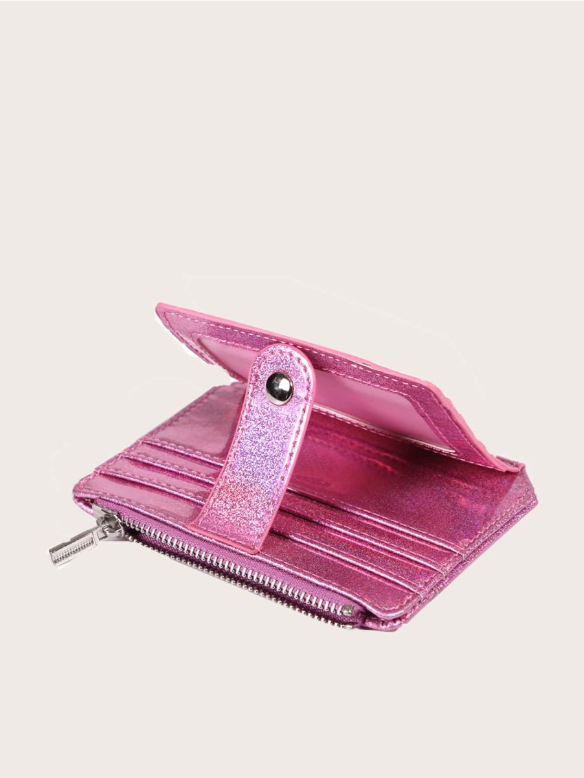 Holographic Card Holder Letter Graphic Funky