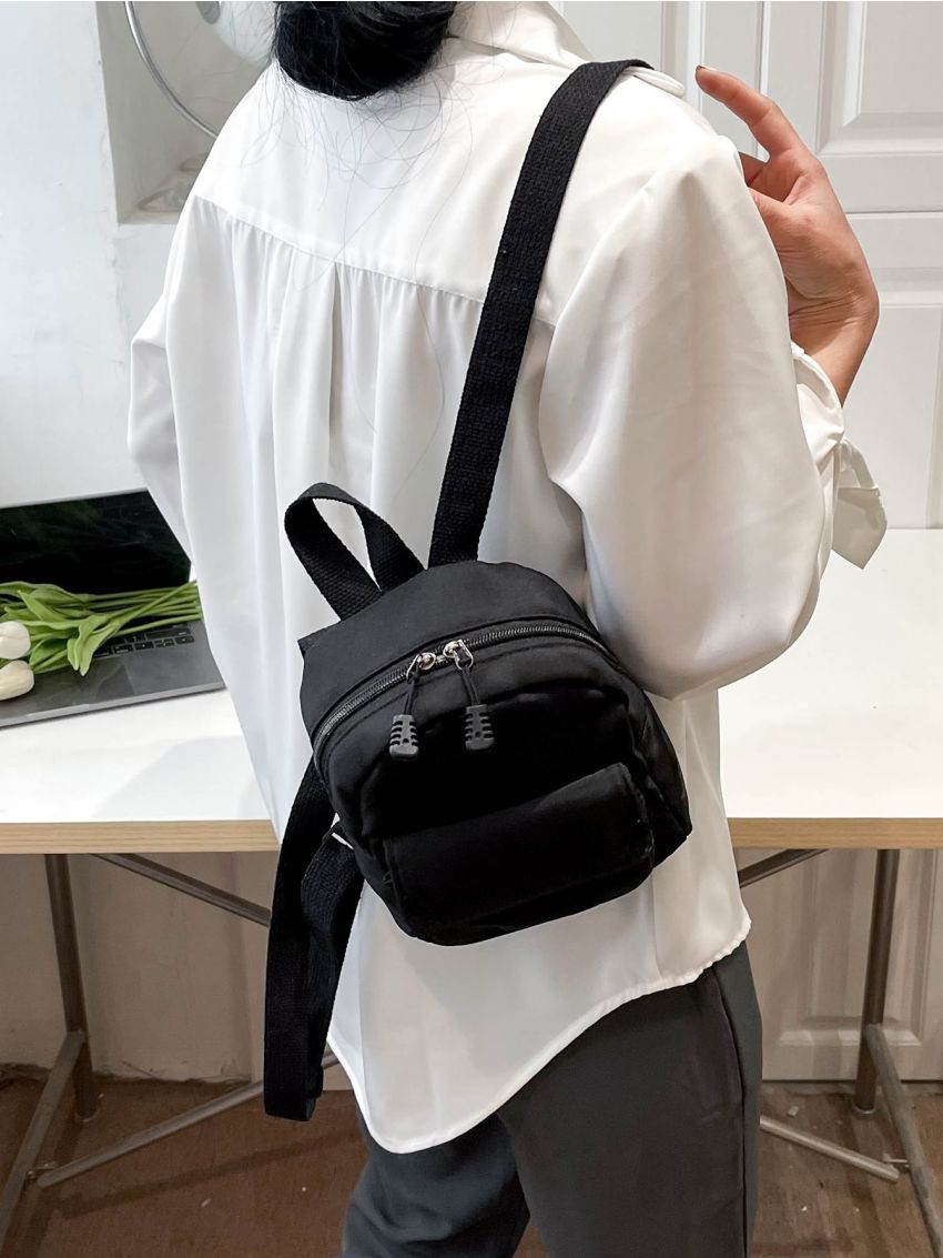 Minimalist Classic Backpack Mini Black Nylon