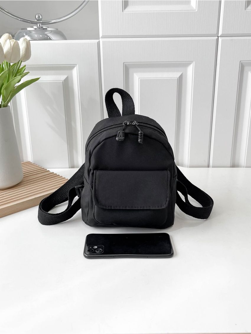 Minimalist Classic Backpack Mini Black Nylon