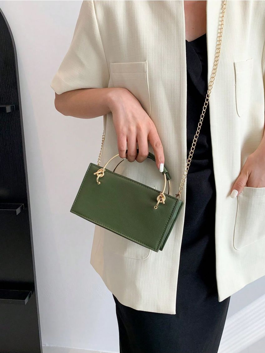 Minimalist Square Bag Mini Double Handle