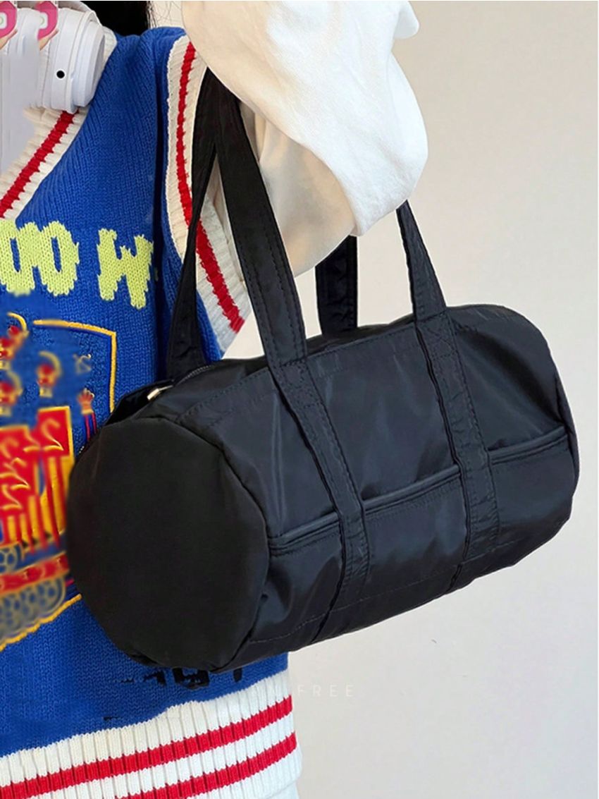Black Duffel Bag Casual Double Handle Nylon