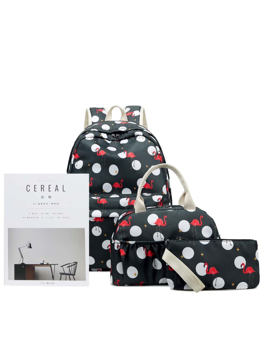 3pcs Bag Sets Backpack Satchel Wristlet Bag