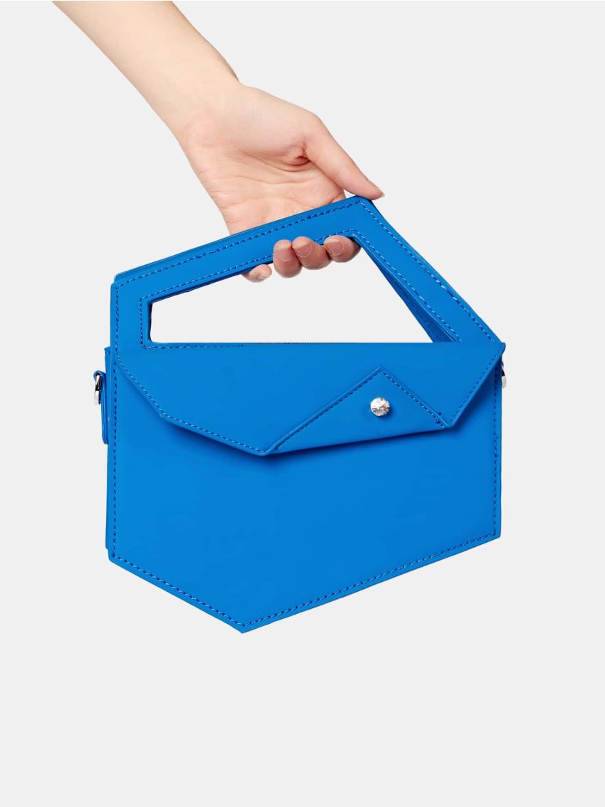 Mini Rhinestone Decor Geometric Design Novelty Bag