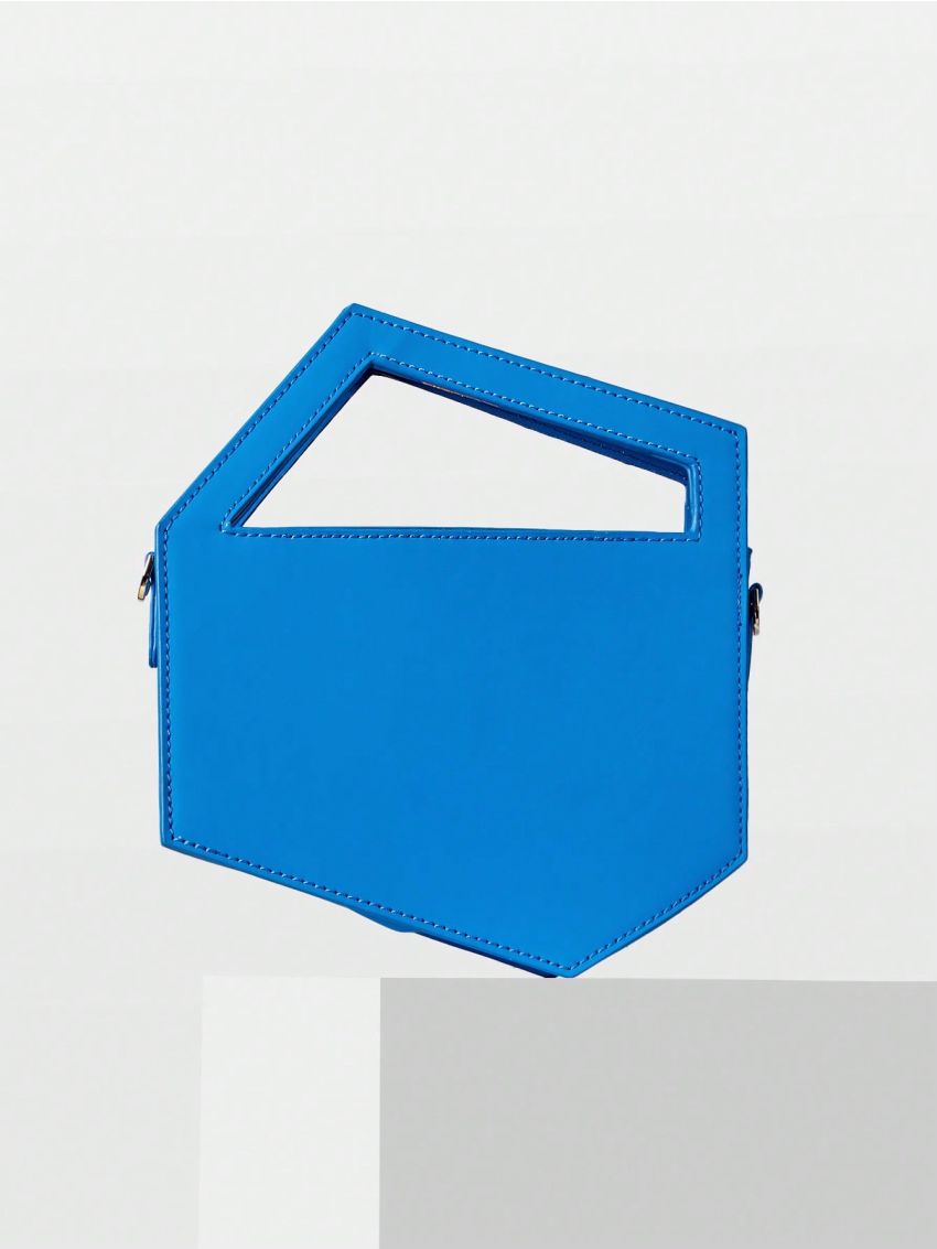 Mini Rhinestone Decor Geometric Design Novelty Bag