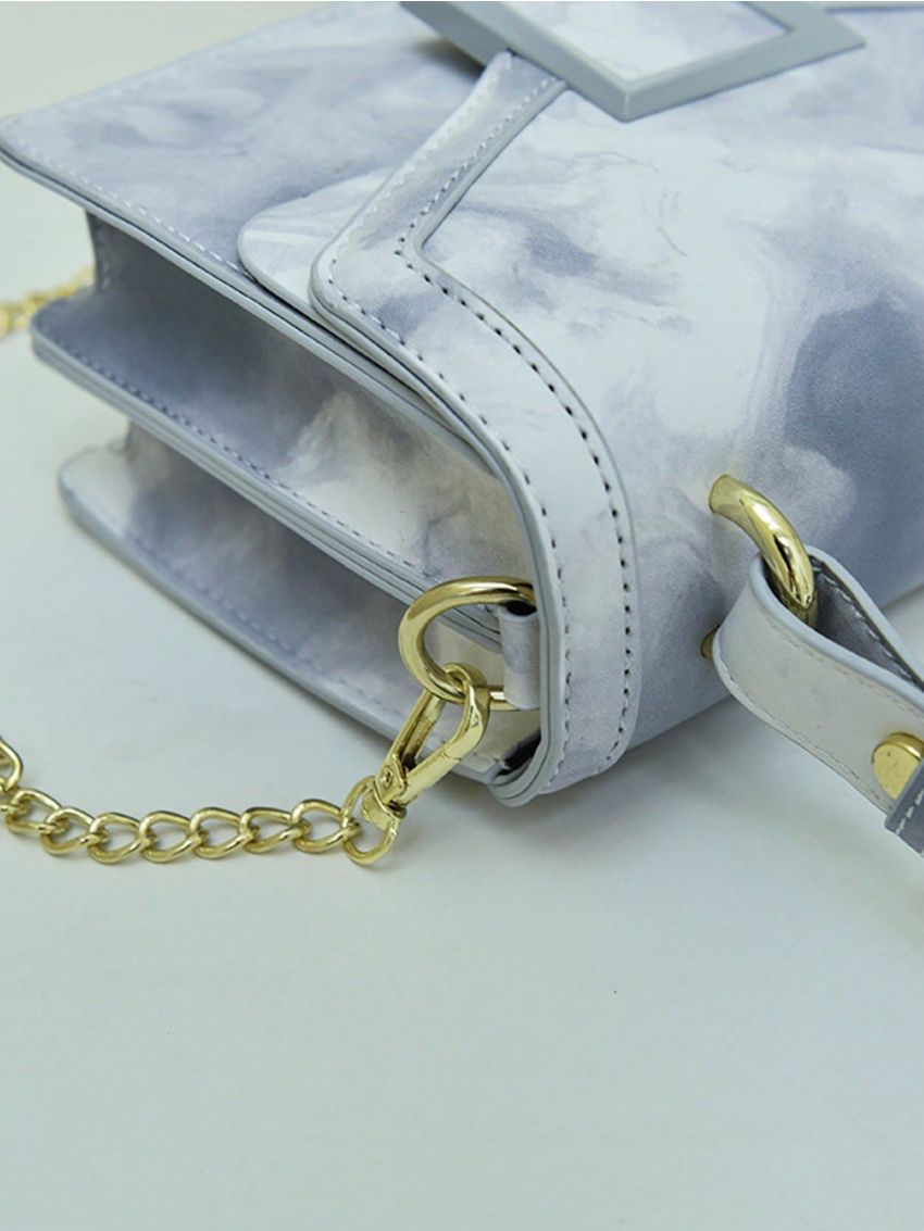 Mini Flap Square Bag Tie Dye PU