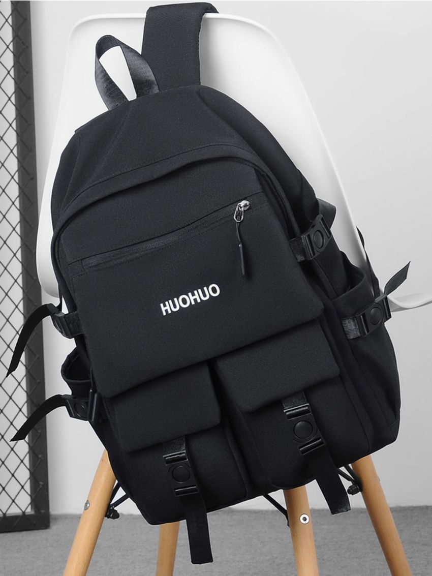 Medium Fashion Backpack Letter Print For Men