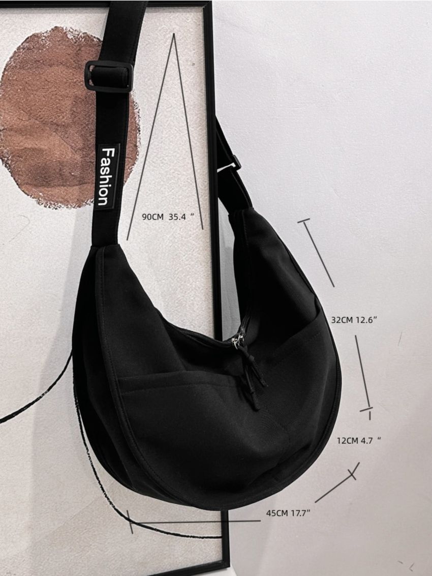 Minimalist Hobo Bag Large Capacity Nylon