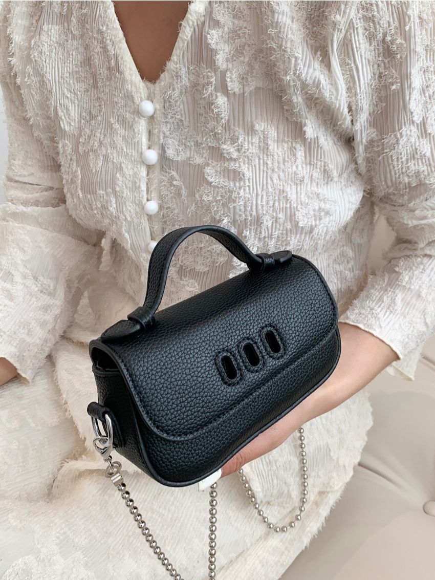 Mini Satchel Bag Chain Strap Top Handle
