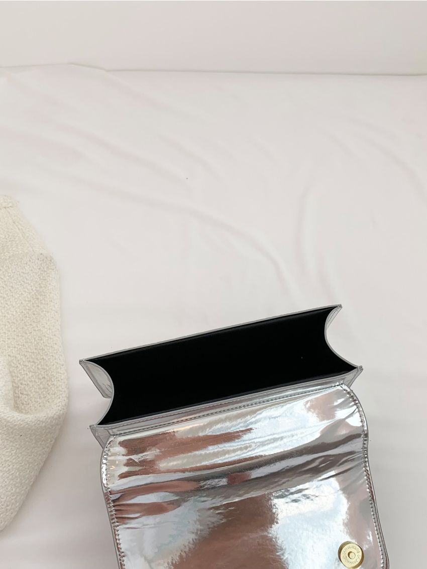 Small Square Bag Crocodile Embossed Chain Strap