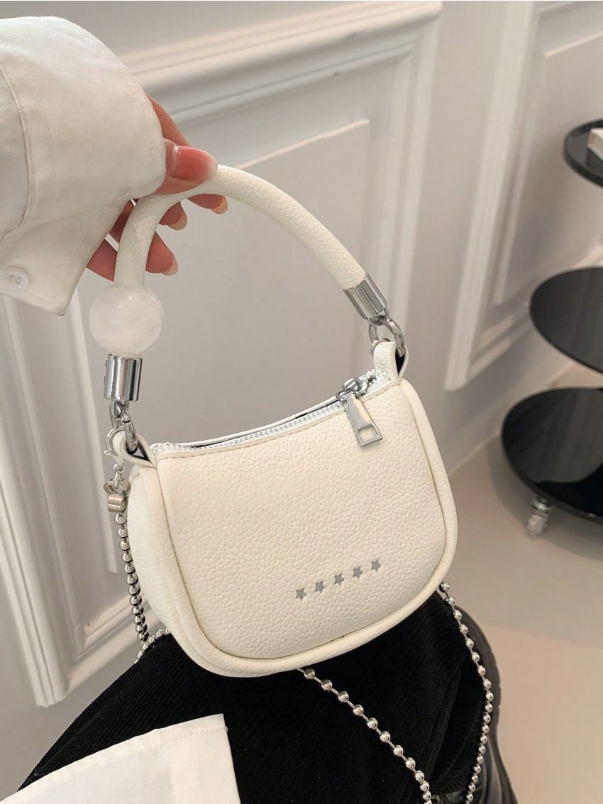 Mini Satchel Bag Star Pattern Chain Strap