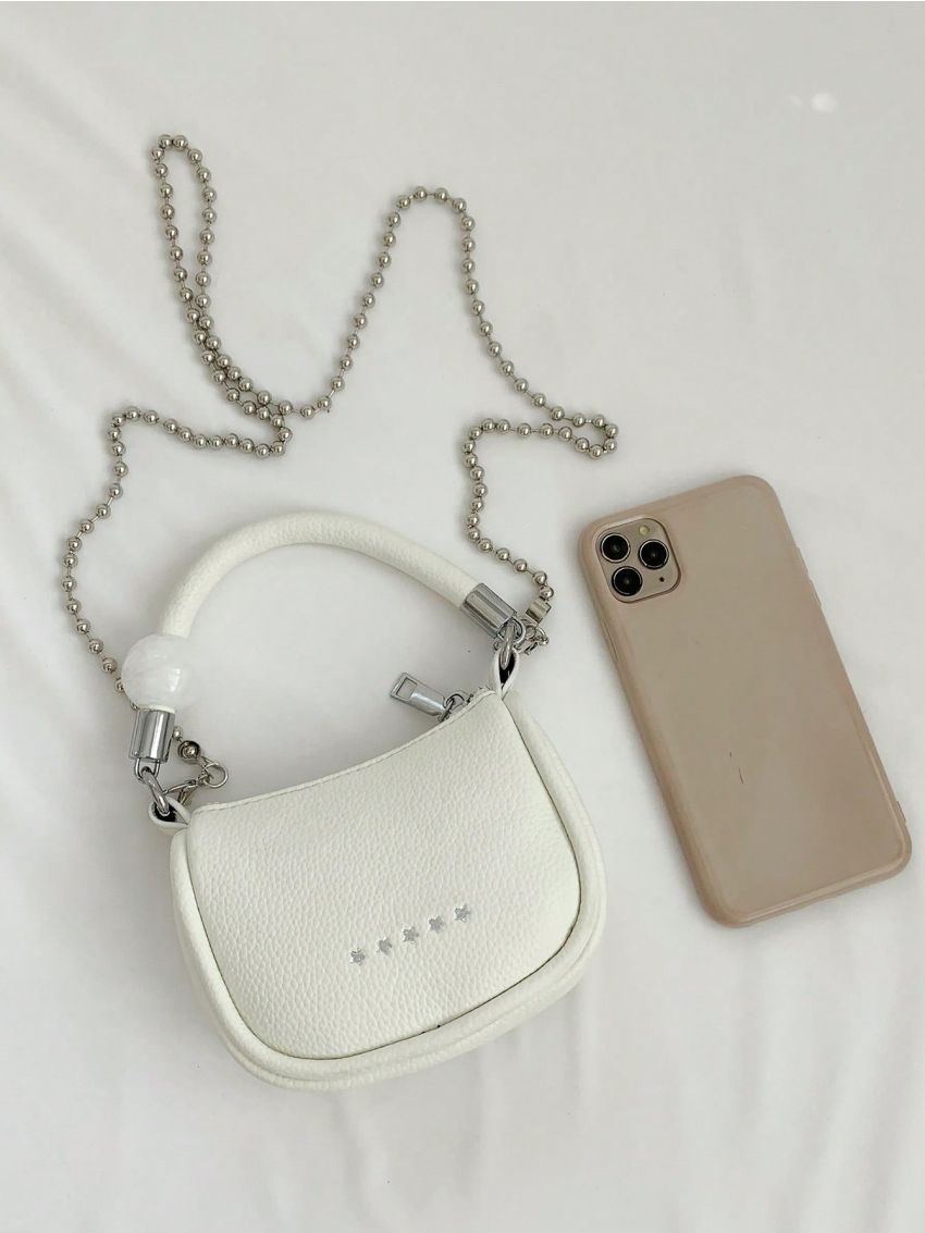 Mini Satchel Bag Star Pattern Chain Strap