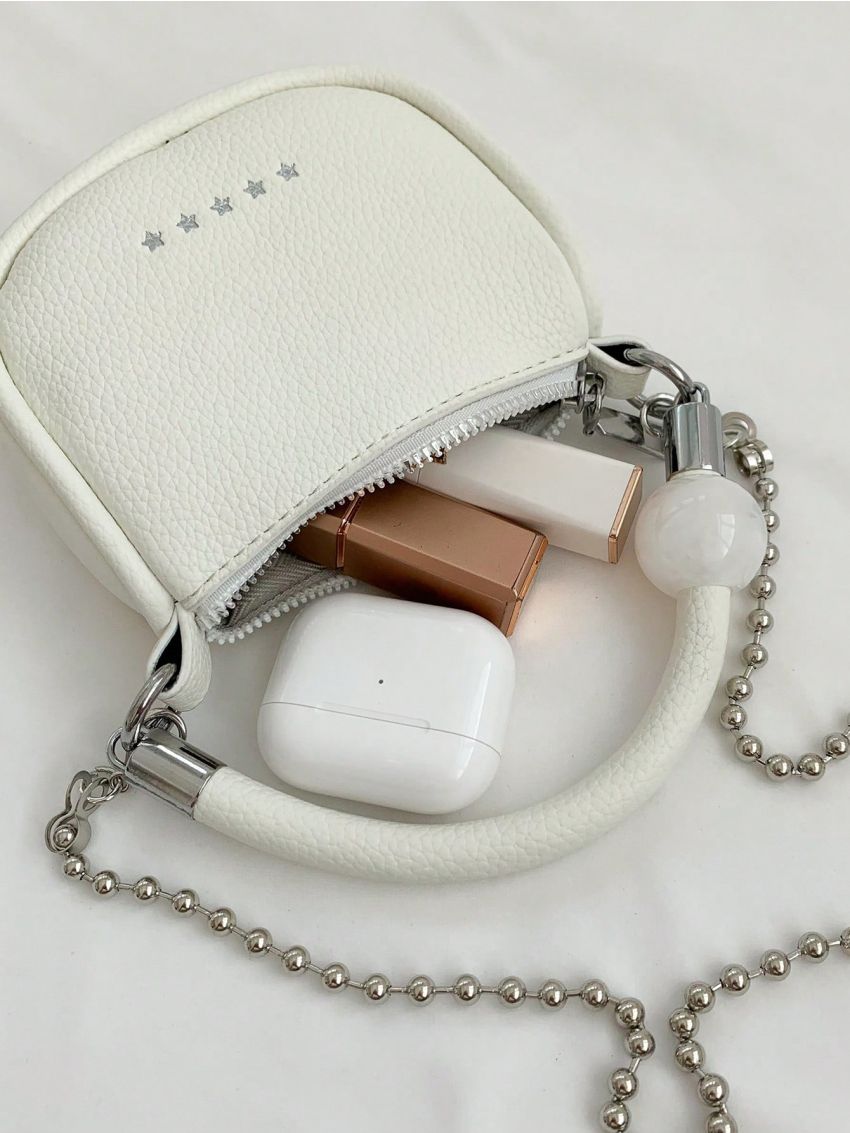 Mini Satchel Bag Star Pattern Chain Strap