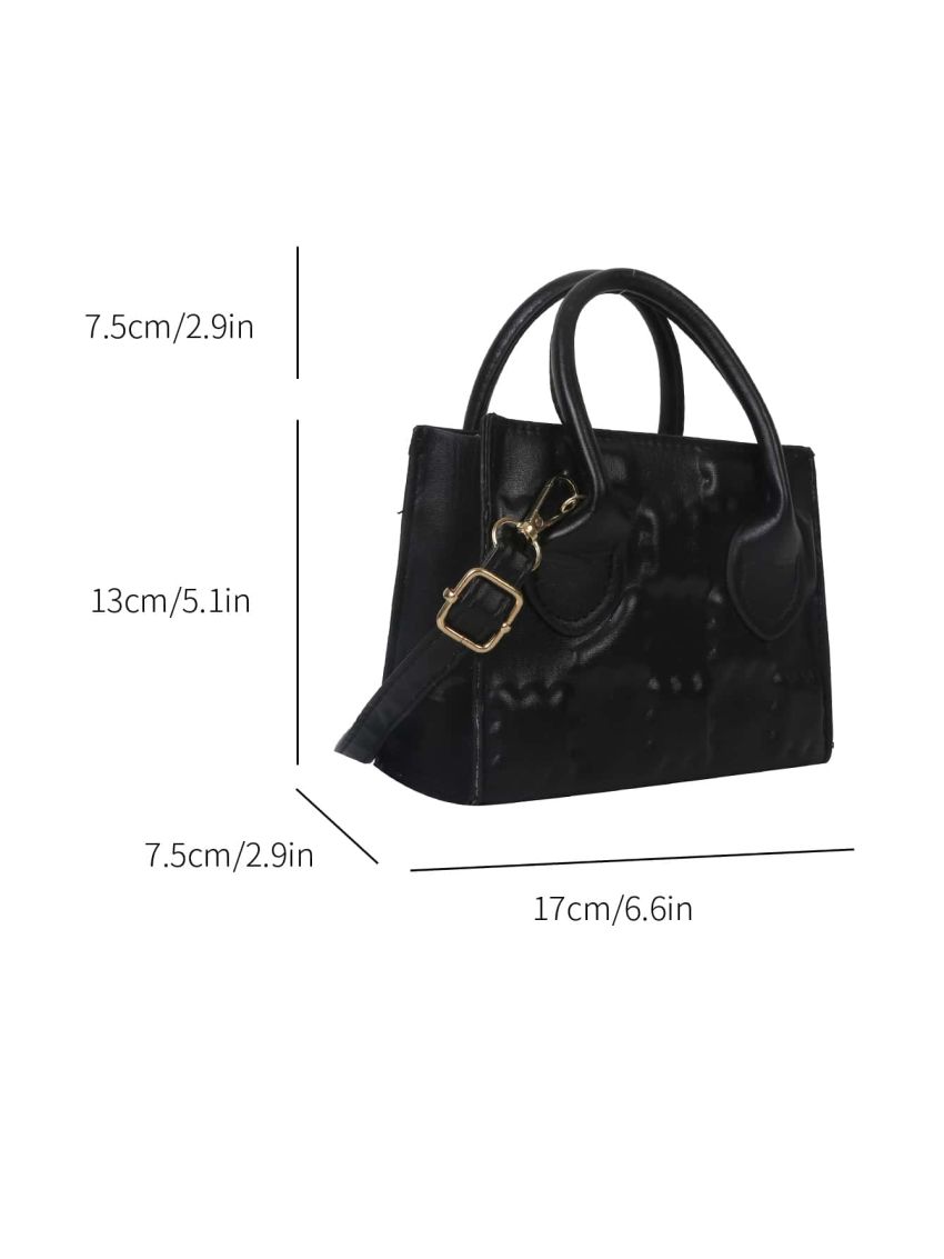 Mini Square Bag Geometric Embossed Minimalist